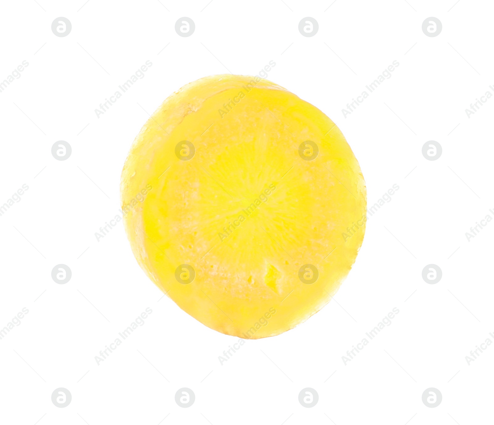 Photo of Slice of raw yellow carrot isolated on white