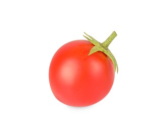 One ripe cherry tomato isolated on white