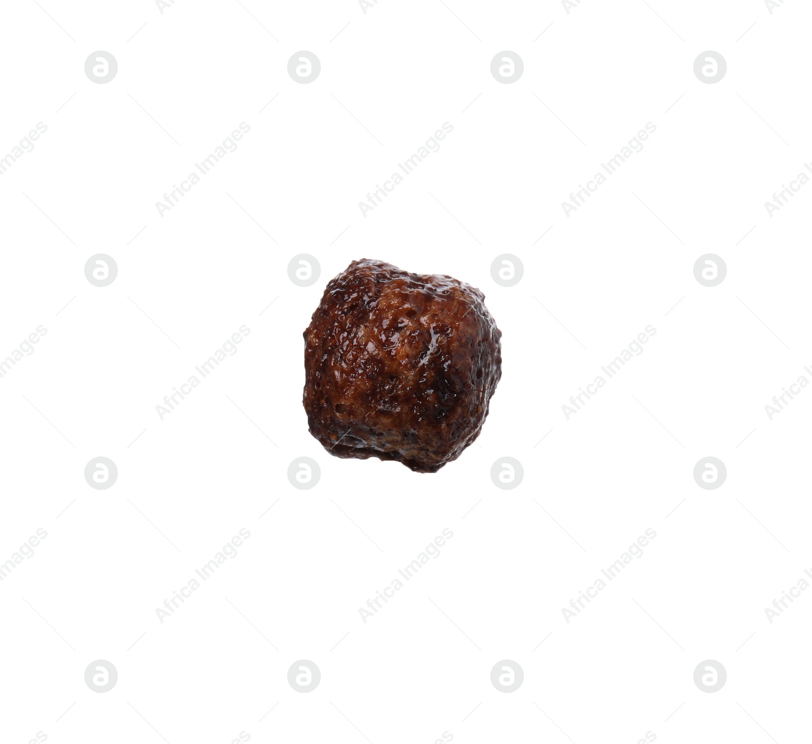 Photo of Tasty chocolate cereal ball isolated on white