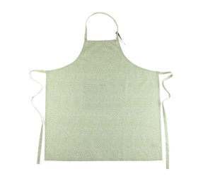 Light apron with pattern isolated on white, top view