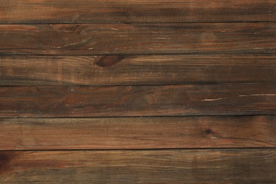 Texture of wooden surface as background, top view