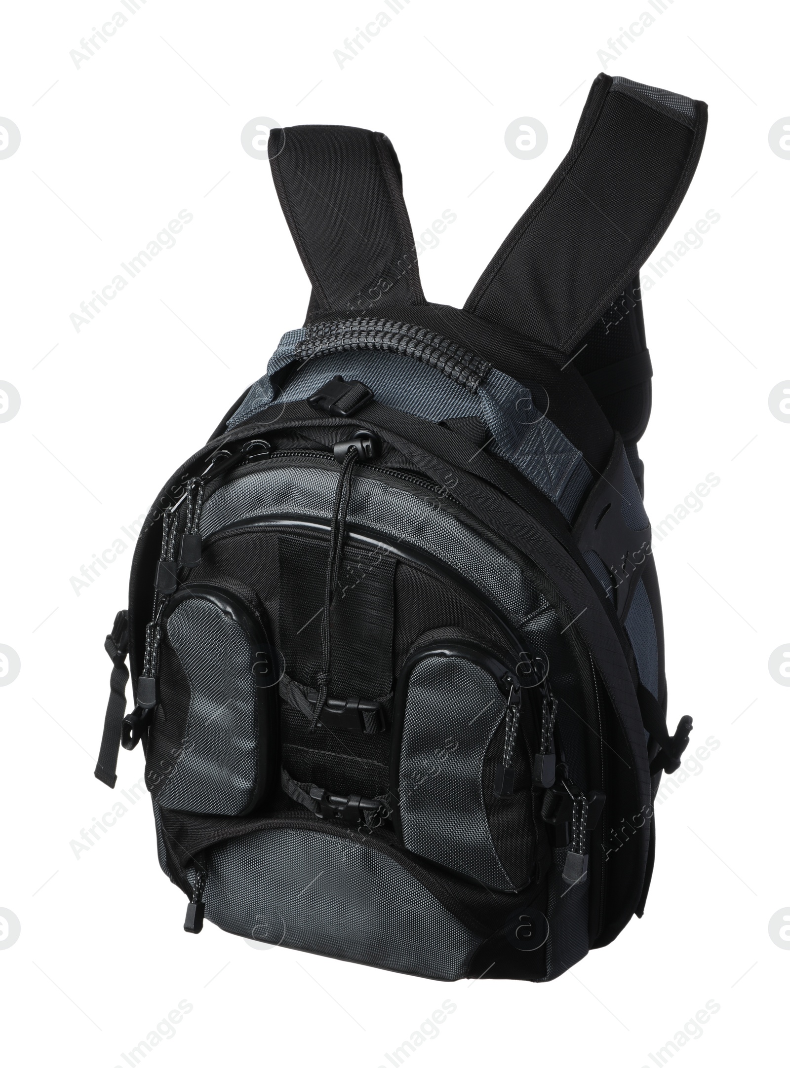 Photo of Backpack for camera isolated on white. Professional accessory