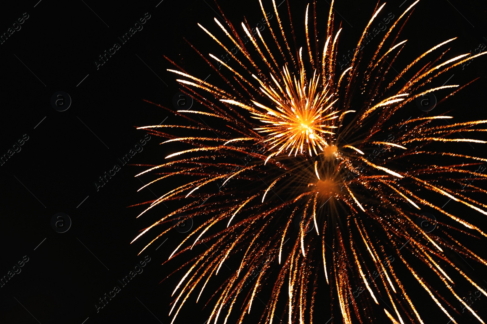 Photo of Beautiful bright fireworks lighting up night sky