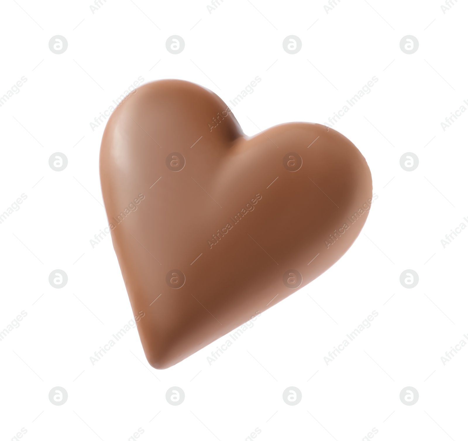 Photo of Beautiful heart shaped chocolate candy isolated on white