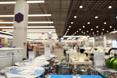 Blurred view of shopping mall interior. Bokeh effect