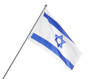 Photo of Flag of Israel isolated on white. National symbol