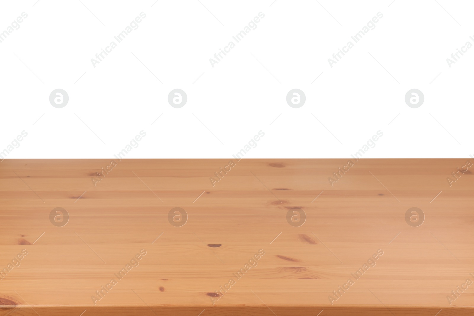 Photo of Empty brown wooden surface isolated on white