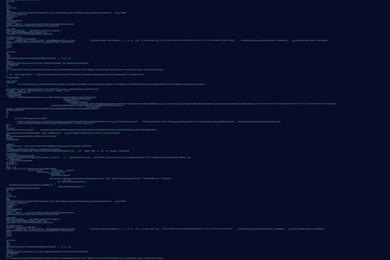 Source code written in programming language on dark blue background