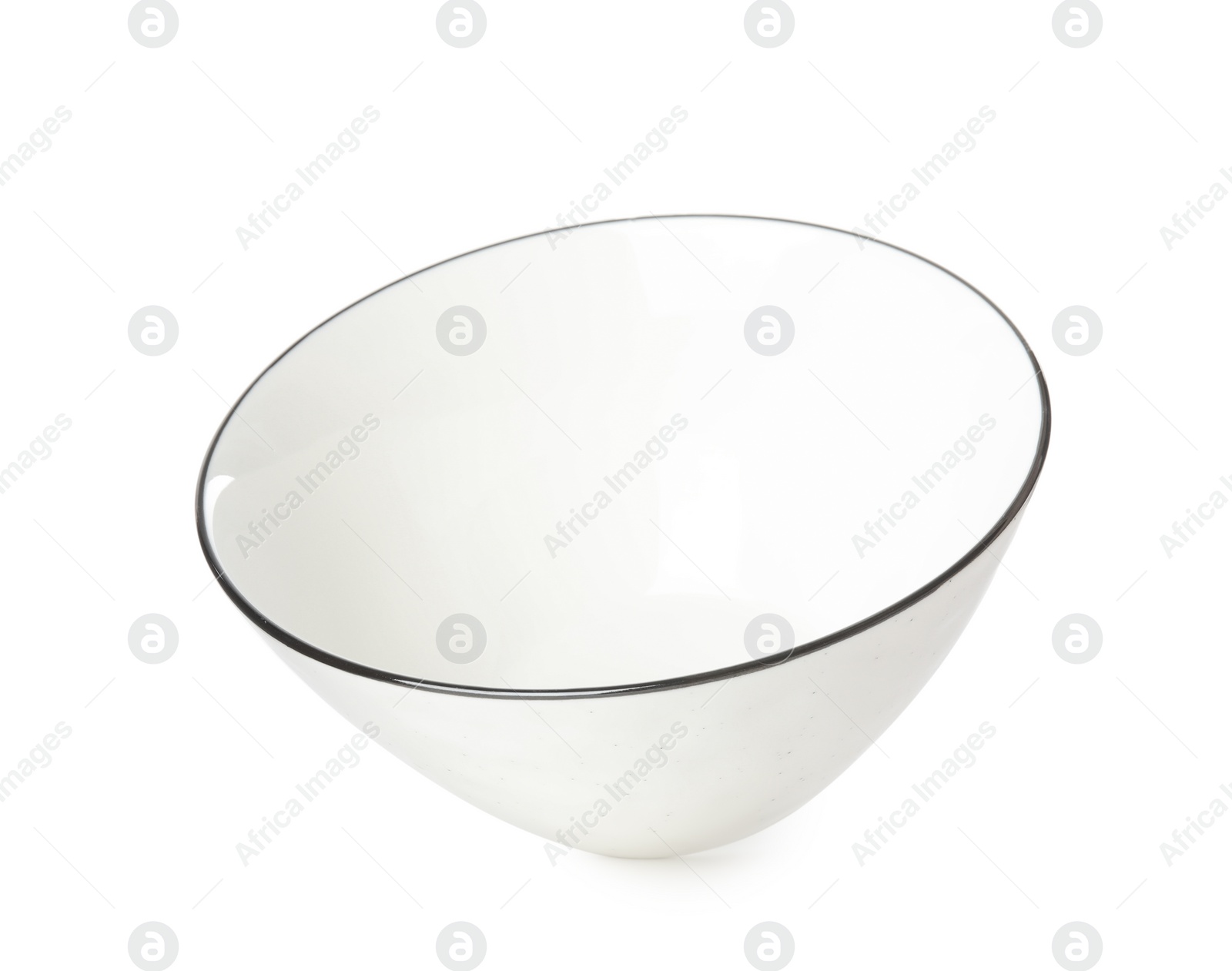 Photo of Clean empty ceramic bowl isolated on white