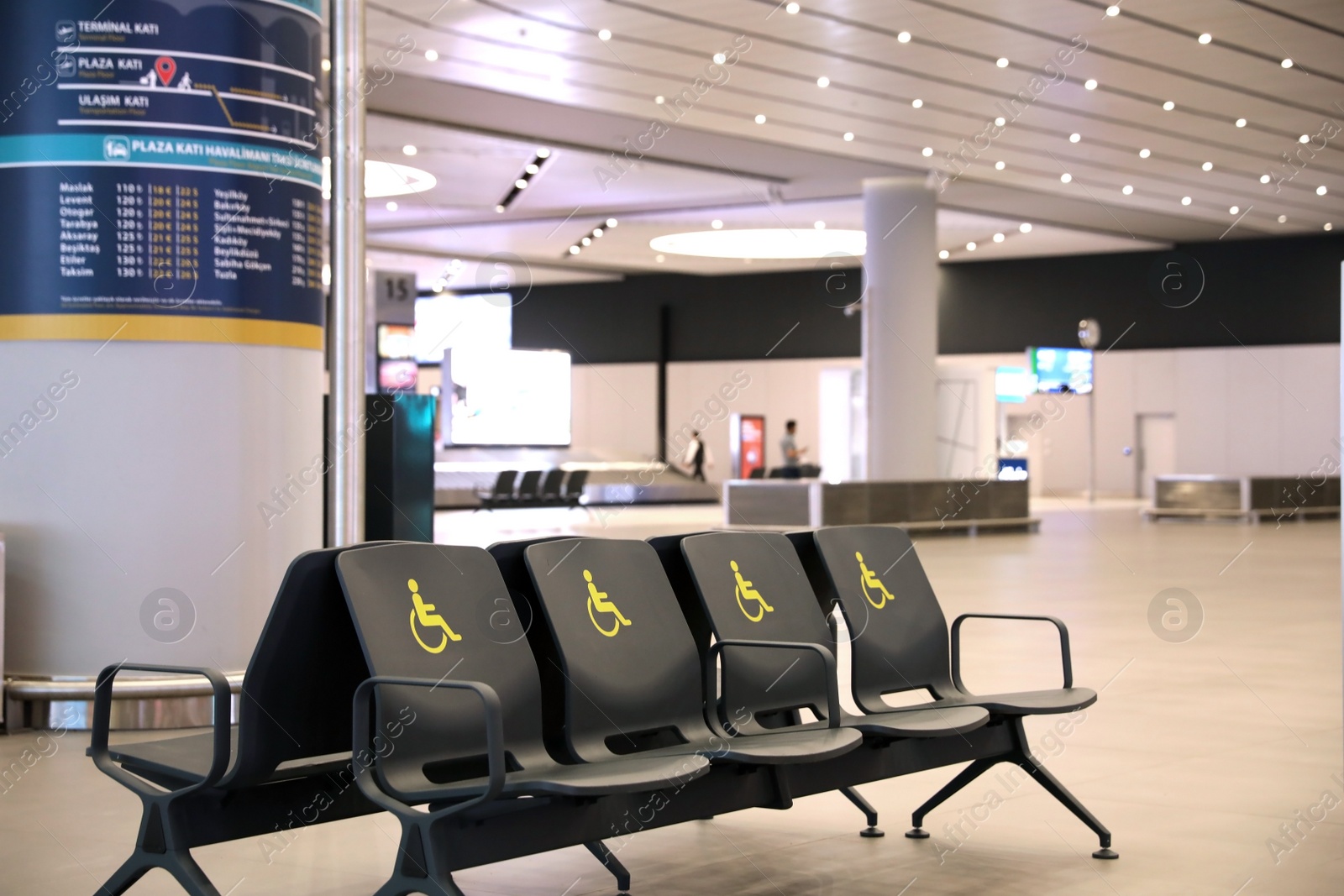 Photo of ISTANBUL, TURKEY - AUGUST 6, 2019: Empty seats in airport