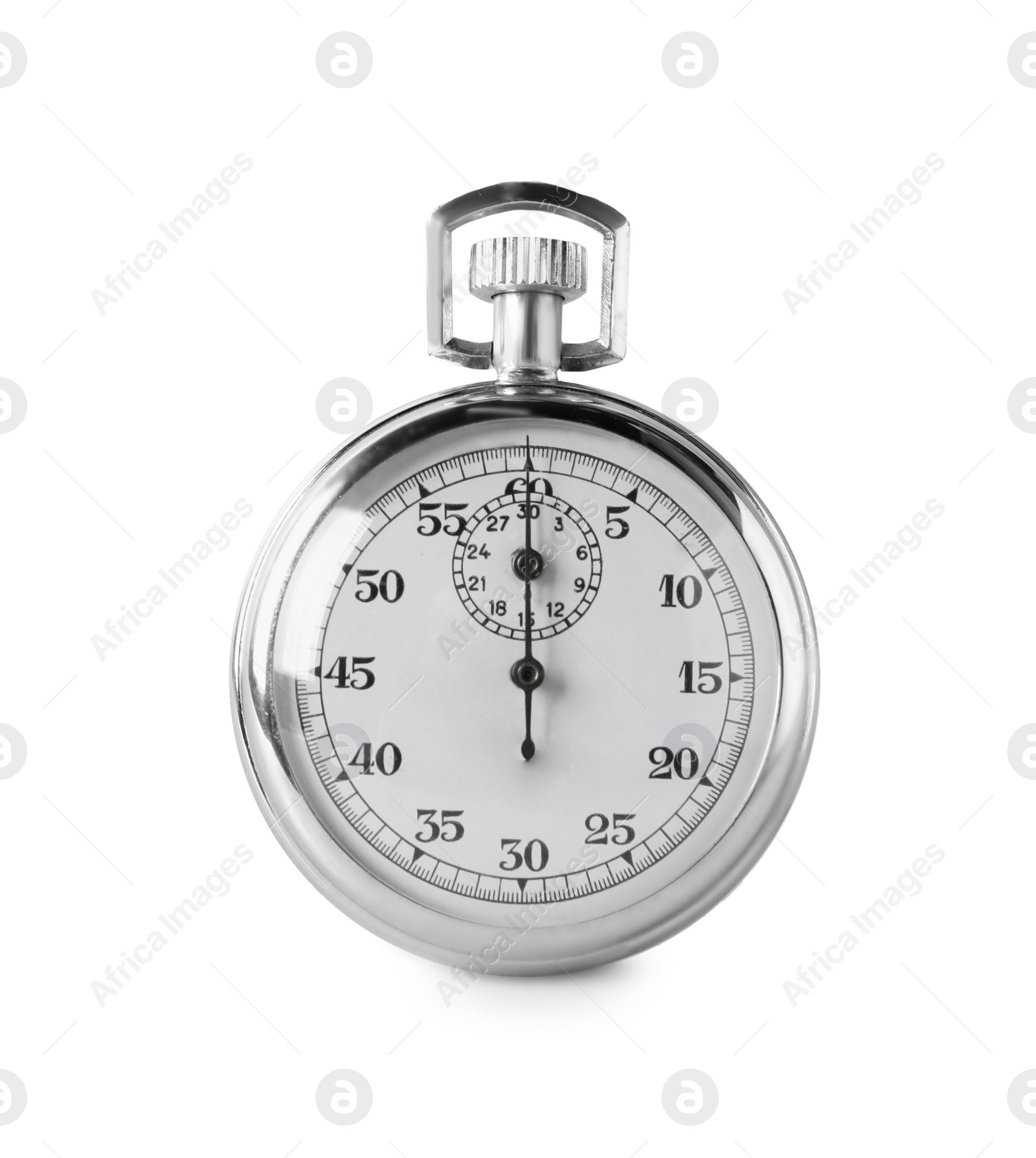 Photo of Vintage timer isolated on white. Measuring tool