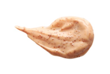Photo of Sample of natural scrub on white background, top view