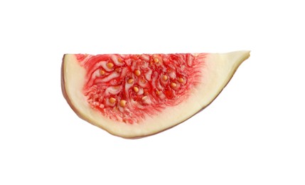 Piece of fresh fig isolated on white