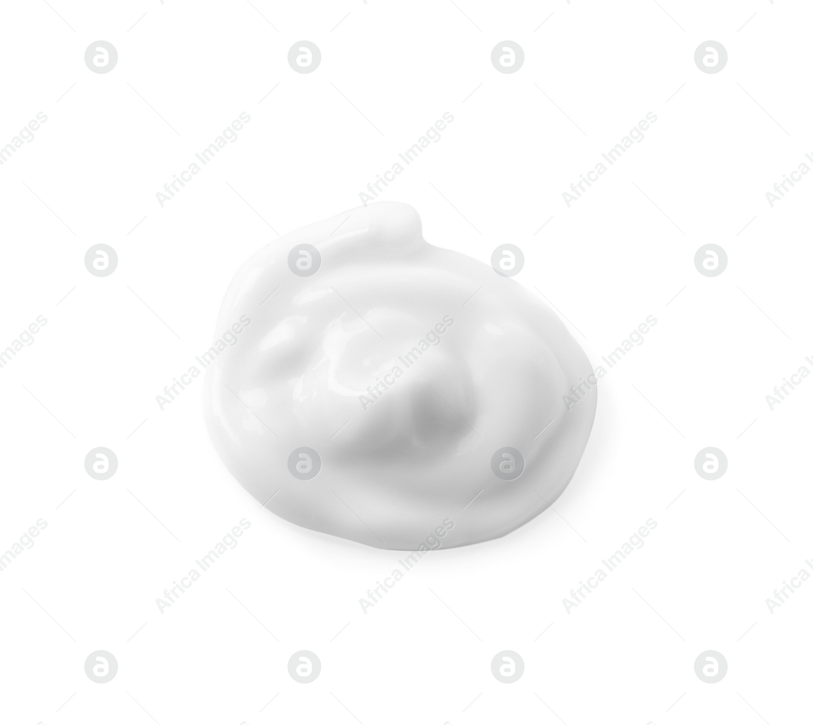 Photo of Cream sample isolated on white, top view