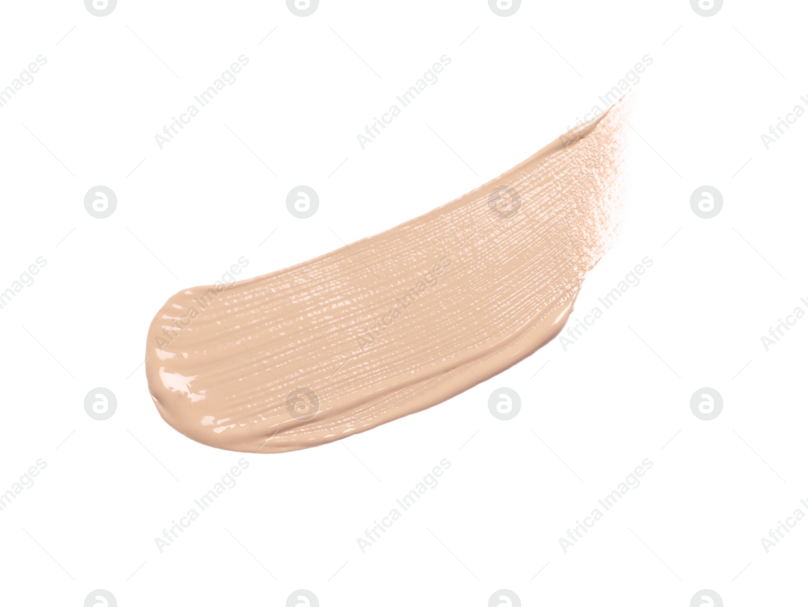 Photo of Smear of skin foundation isolated on white, top view