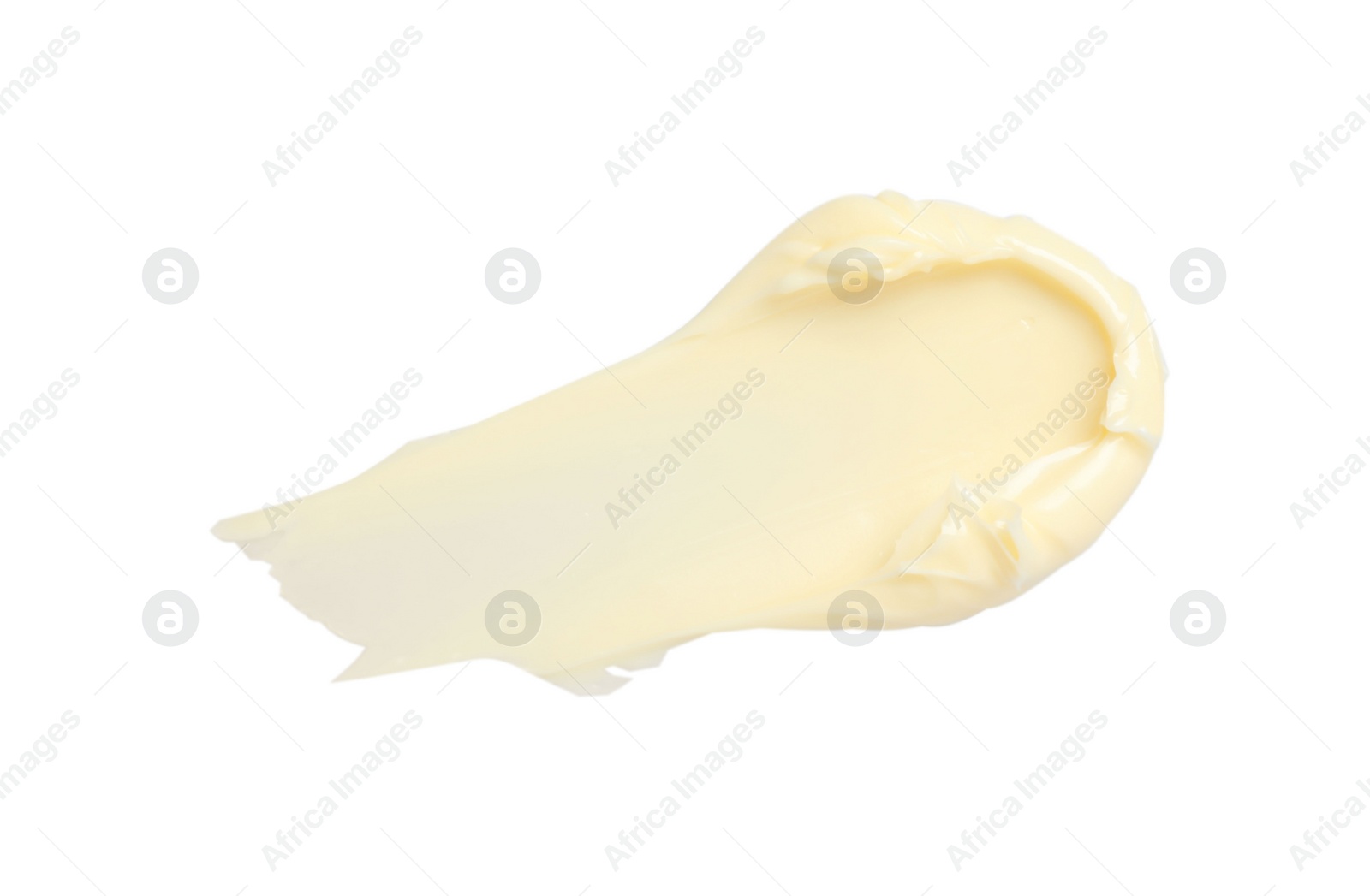 Photo of Fresh natural butter isolated on white, top view