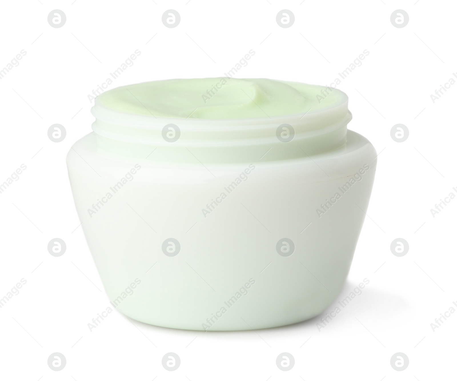 Photo of Jar of body cream on white background