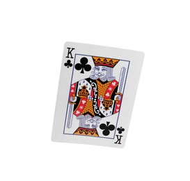 Photo of Playing card isolated on white. Poker game