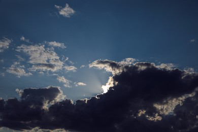 Photo of Beautiful view of sky with dark clouds after thunder