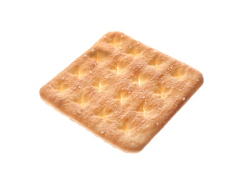 Crispy cracker isolated on white. Delicious snack