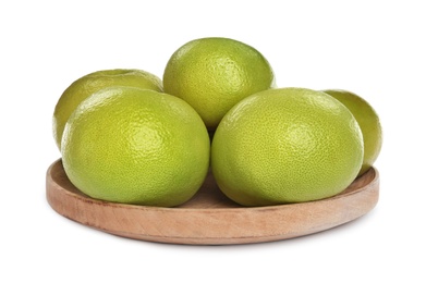 Fresh ripe sweetie fruits on white background