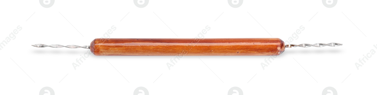 Photo of One clay crafting tool isolated on white, top view