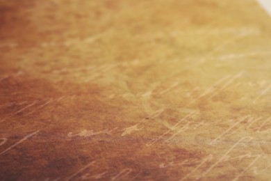 Photo of Texture of parchment paper as background, closeup
