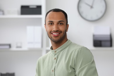 Photo of Portrait of handsome young man at home
