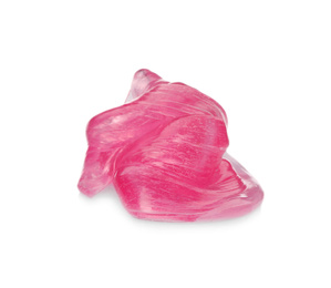 Pink slime isolated on white. Antistress toy