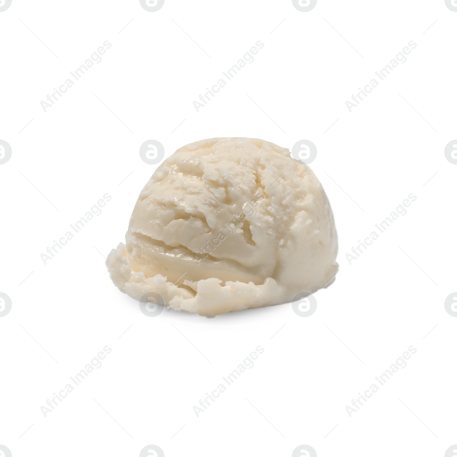 Photo of Scoop of tasty ice cream isolated on white