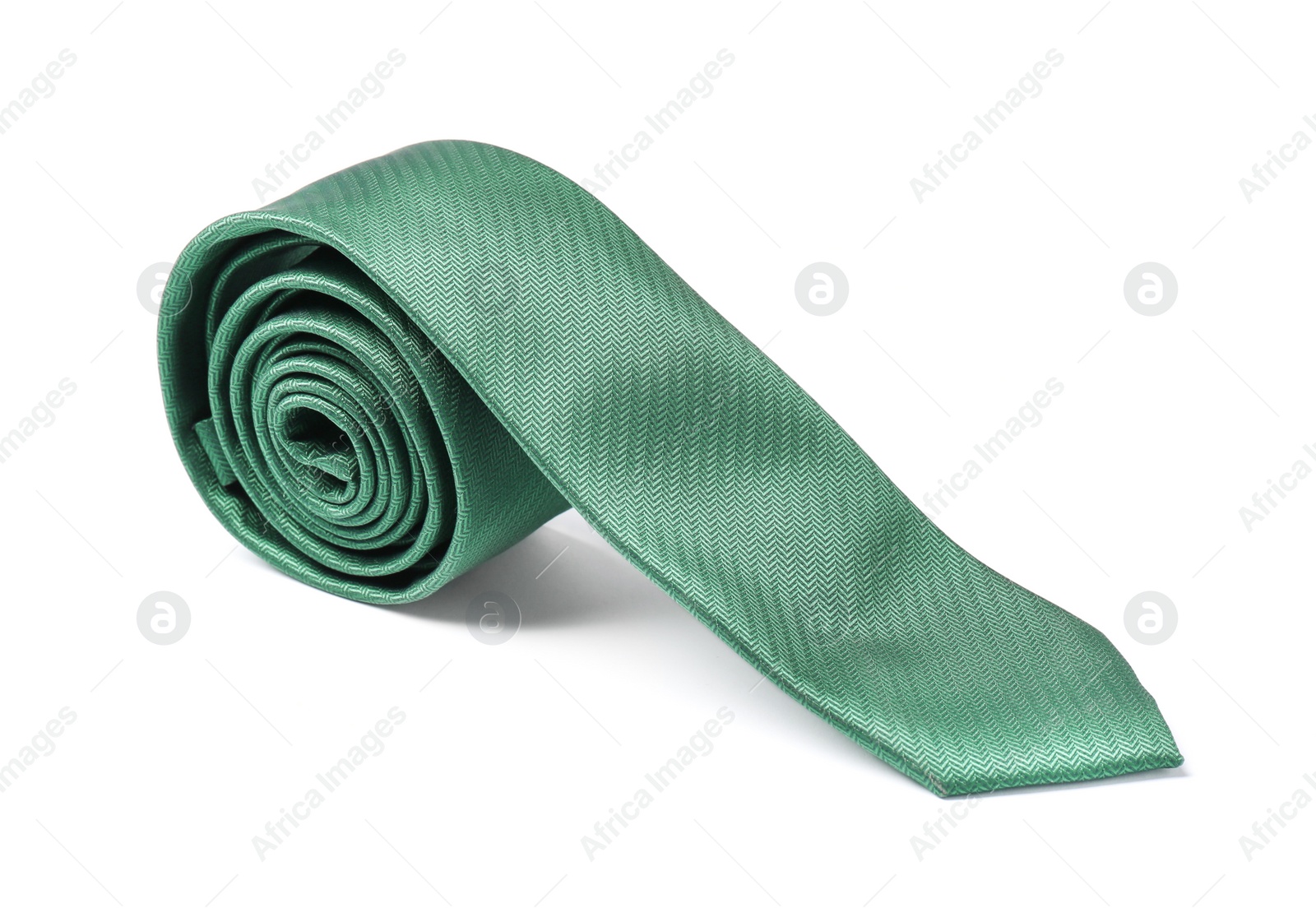 Photo of Stylish color male necktie isolated on white