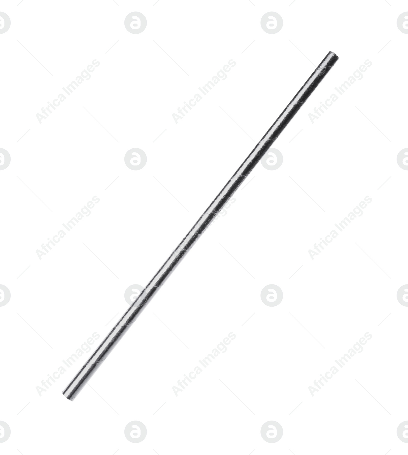 Photo of Silver plastic cocktail tube isolated on white