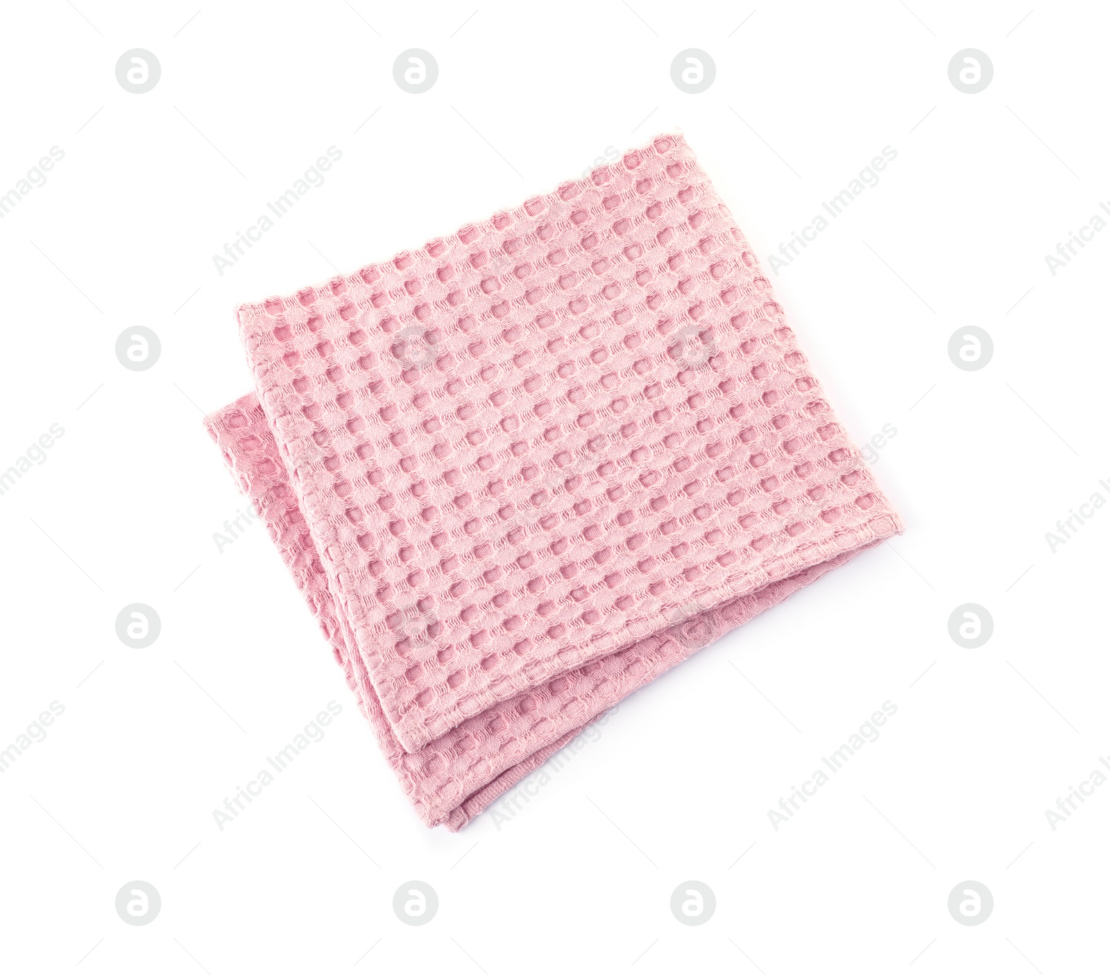 Photo of Waffle napkin for table setting on white background