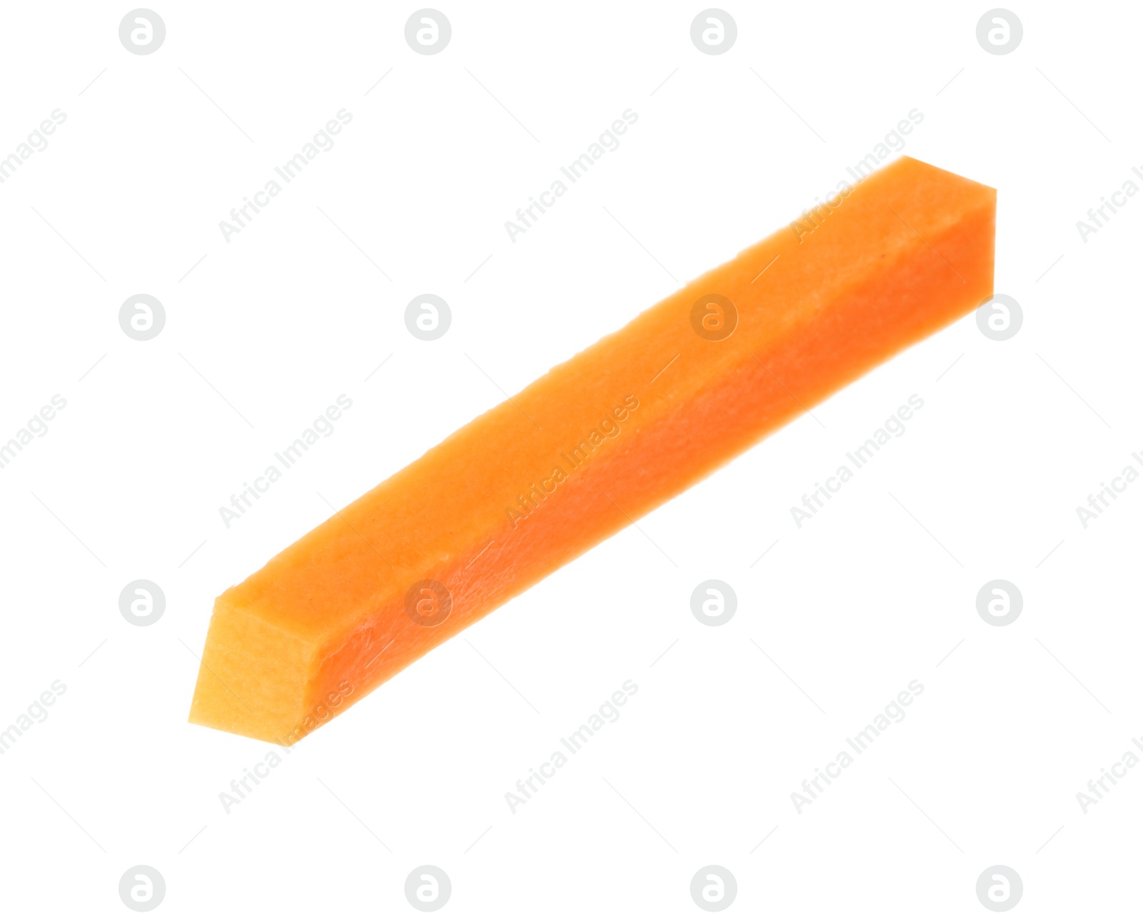 Photo of Piece of ripe carrot on white background