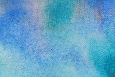 Abstract colorful watercolor painting as background, top view