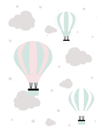 Illustration of Cute illustration for baby room interior design 