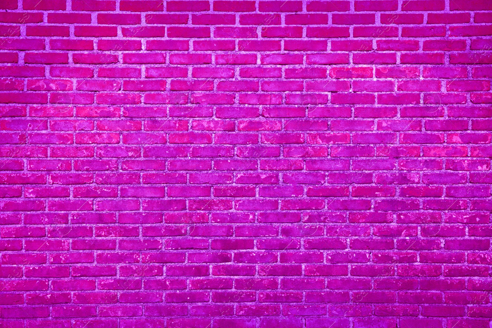 Image of Texture of bright pink brick wall as background