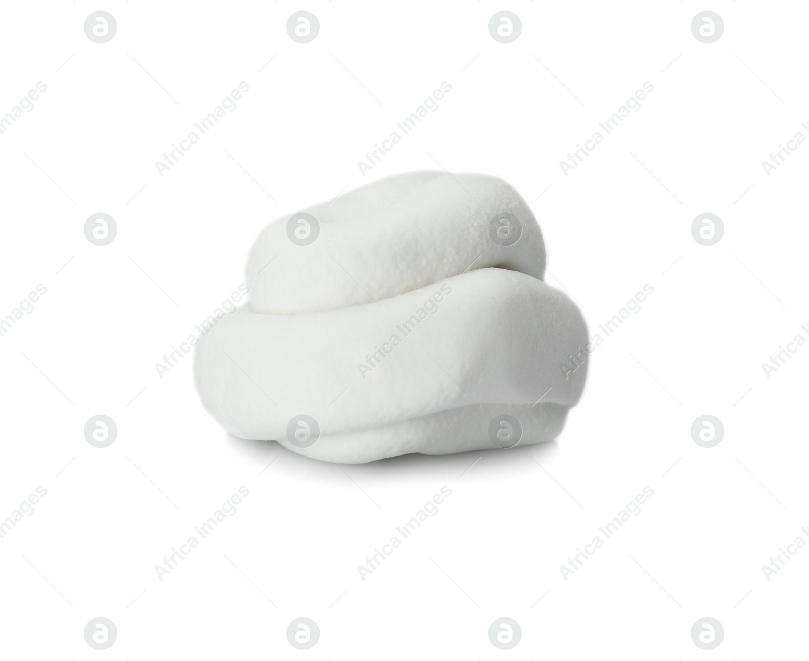 Photo of Fluffy slime isolated on white. Antistress toy