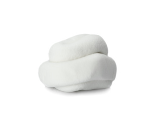 Fluffy slime isolated on white. Antistress toy