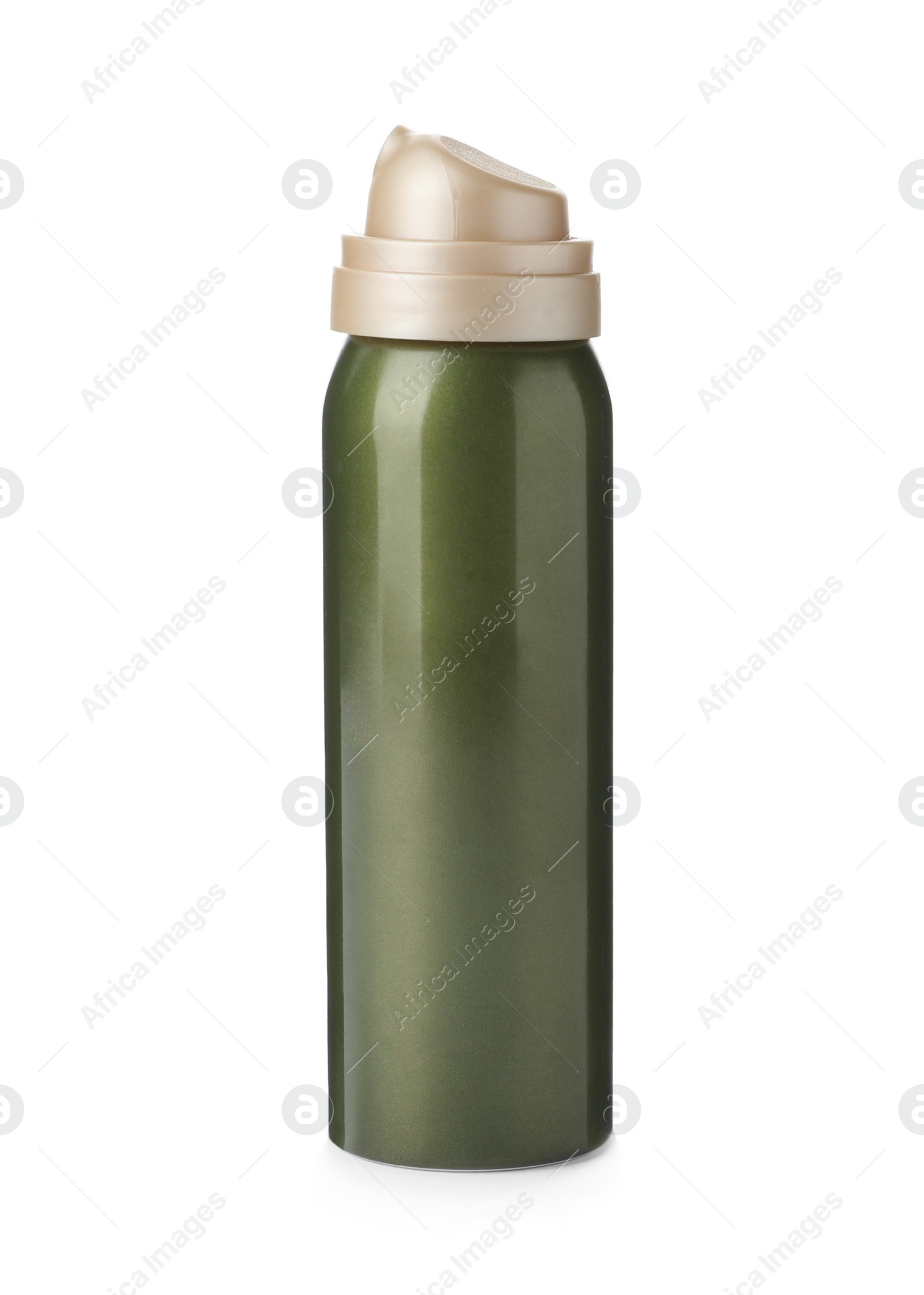 Photo of Bottle of cosmetic product isolated on white