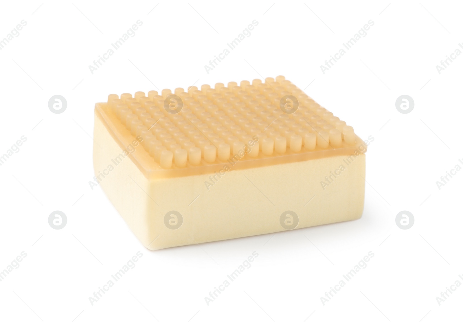 Photo of Shoe sponge isolated on white. Footwear shine item