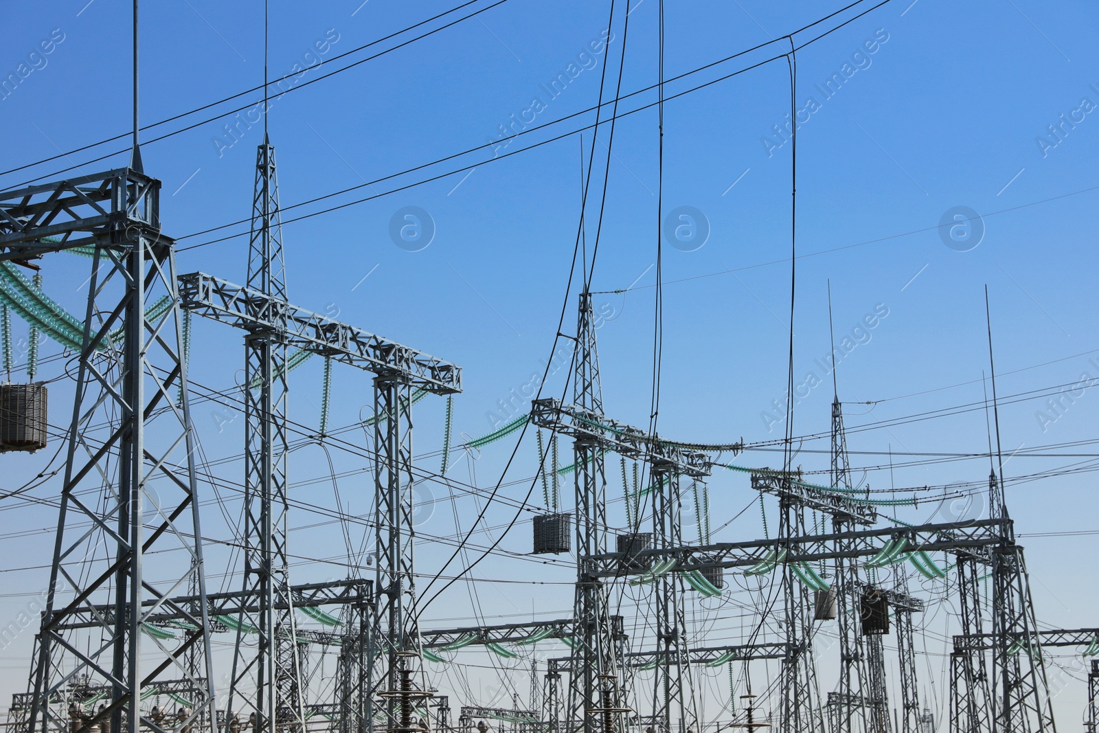 Photo of Modern electrical substation outdoors on sunny day