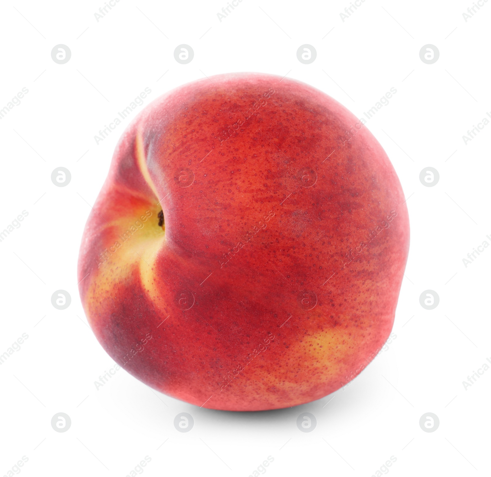 Photo of Delicious ripe sweet peach isolated on white