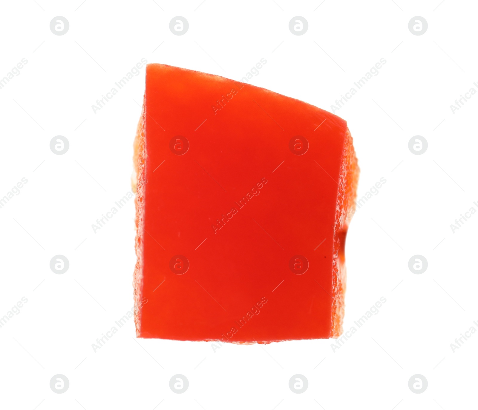 Photo of Piece of red bell pepper isolated on white