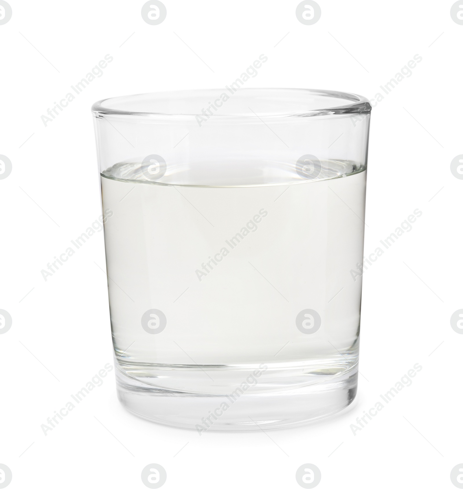 Photo of Natural vinegar in glass isolated on white