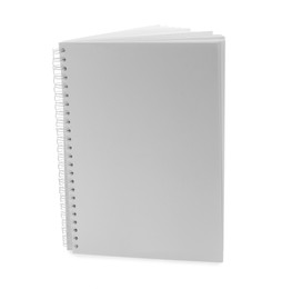 Photo of Blank paper brochure isolated on white. Mockup for design