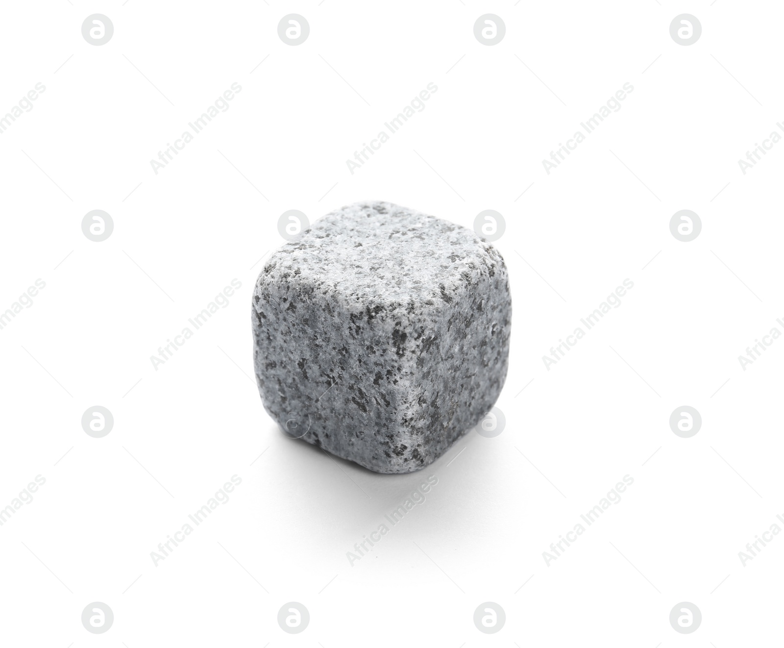 Photo of Classic grey whiskey stone on white background
