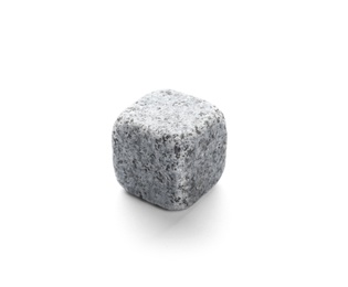 Photo of Classic grey whiskey stone on white background