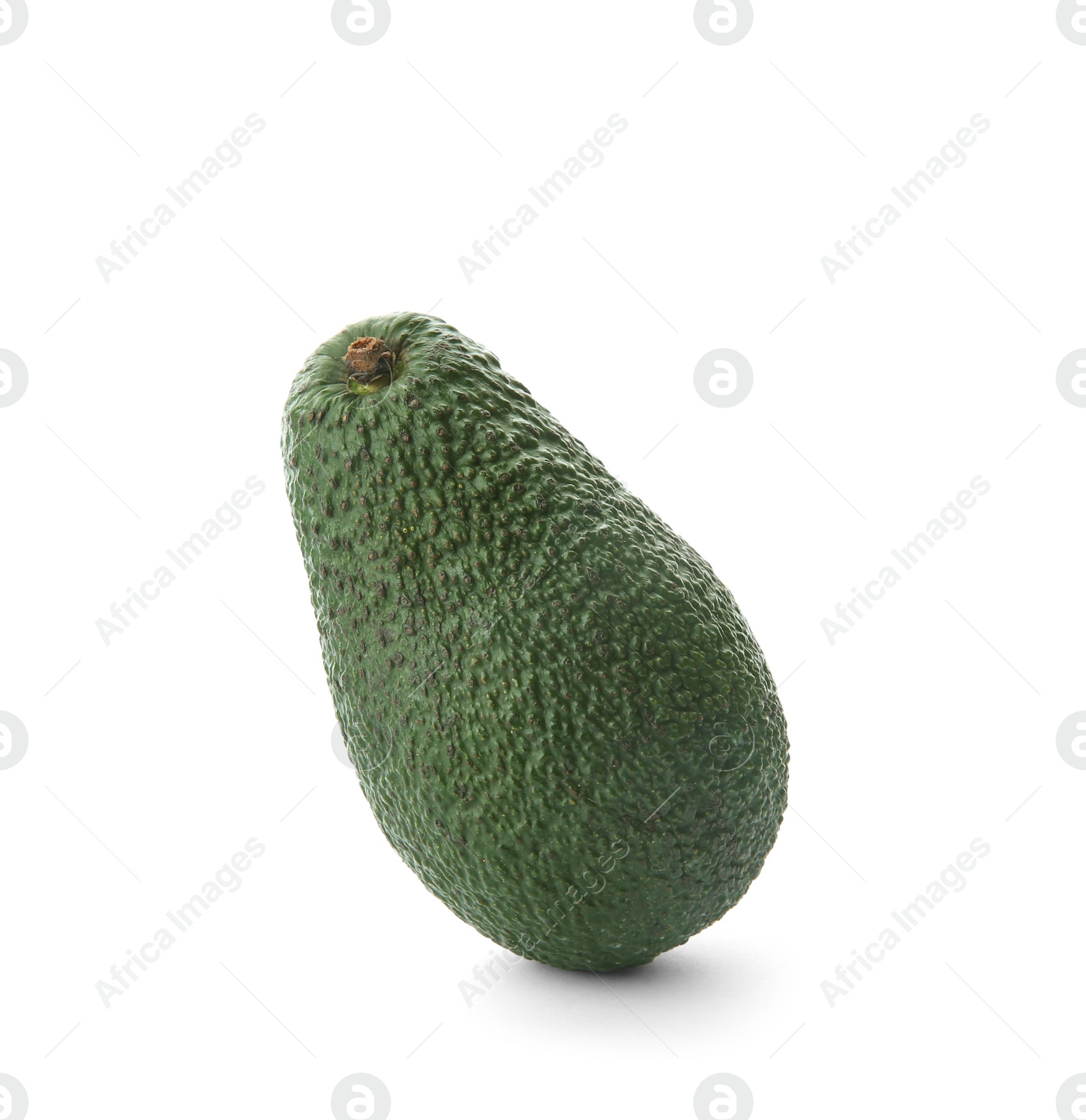 Photo of Ripe avocado on white background. Tropical fruit