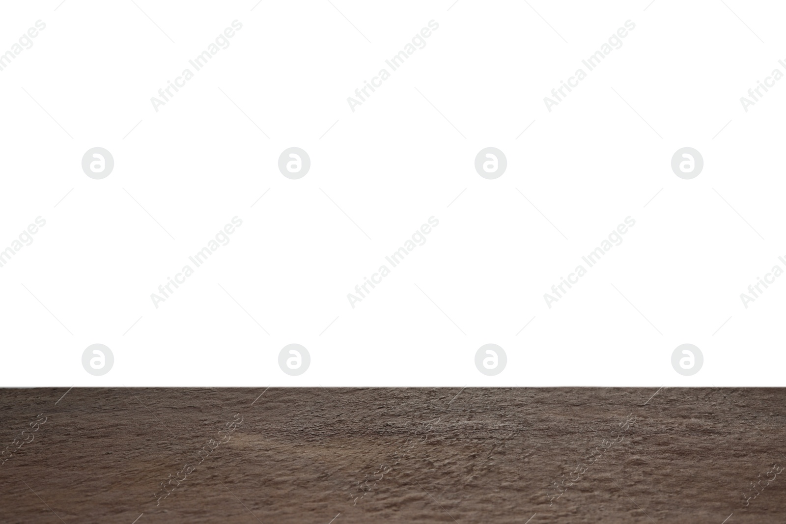 Photo of Empty stone surface against white background. Mockup for design